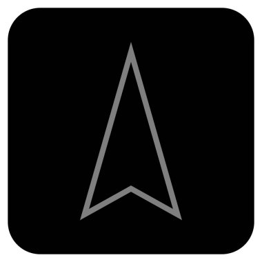 İşaretçi düz yukarı vektör simgesi kare