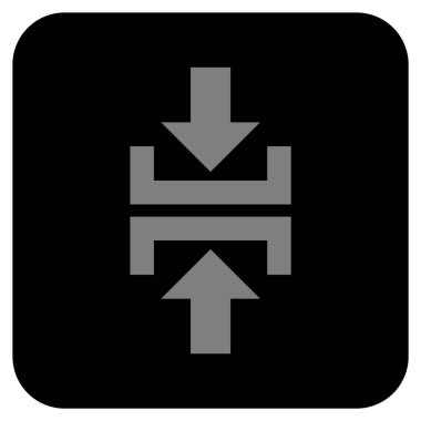 Basın düşey yönde düz kare vektör simgesi