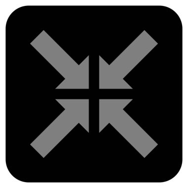 Basınç oklar düz kare vektör simgesi