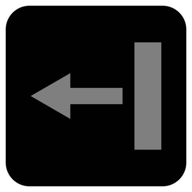 Sol düz kare vektör simge çekin