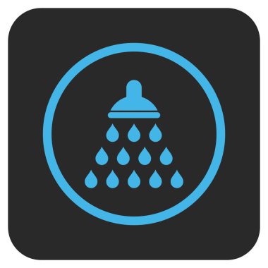 Duş düz kare vektör simgesi