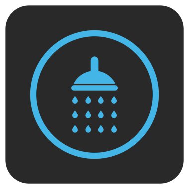 Duş düz kare vektör simgesi