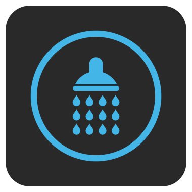 Duş düz kare vektör simgesi