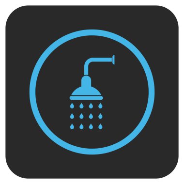 Duş düz kare vektör simgesi