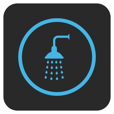 Duş düz kare vektör simgesi