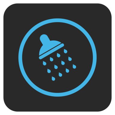 Duş düz kare vektör simgesi