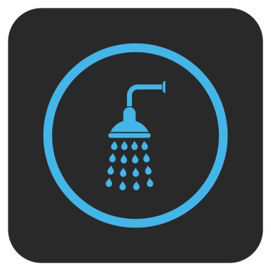 Duş düz kare vektör simgesi