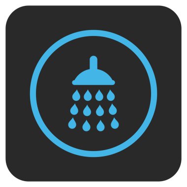 Duş düz kare vektör simgesi