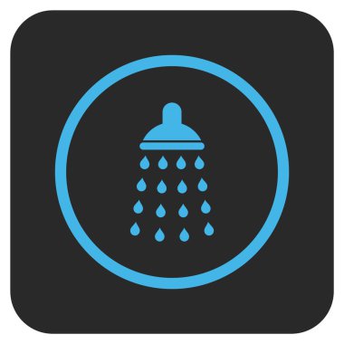 Duş düz kare vektör simgesi