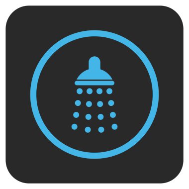 Duş düz kare vektör simgesi