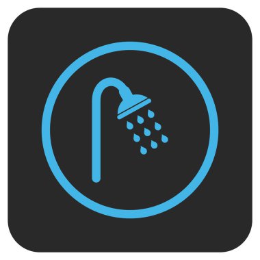 Duş düz kare vektör simgesi