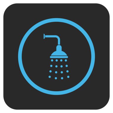 Duş düz kare vektör simgesi