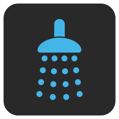 Duş düz kare vektör simgesi