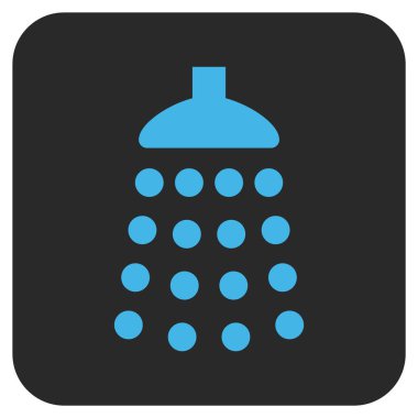 Duş düz kare vektör simgesi