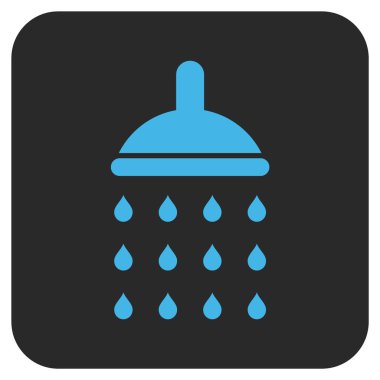 Duş düz kare vektör simgesi