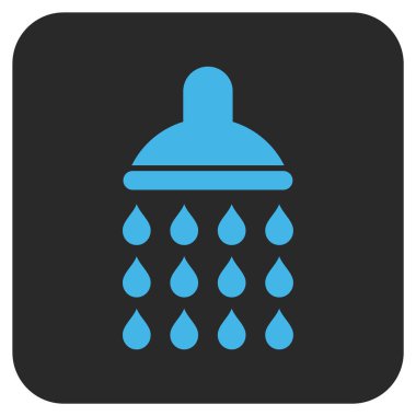 Duş düz kare vektör simgesi