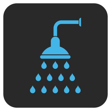 Duş düz kare vektör simgesi