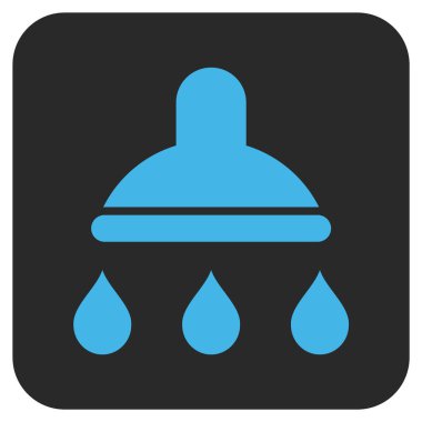 Duş düz kare vektör simgesi