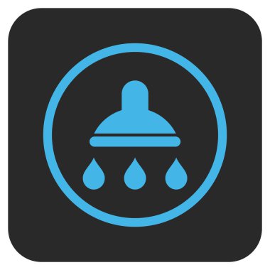 Duş düz kare vektör simgesi