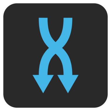 Düz kare vektör simgesi aşağı okları shuffle