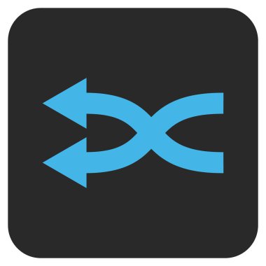 Shuffle oklar düz yaptı vektör simgesi kare