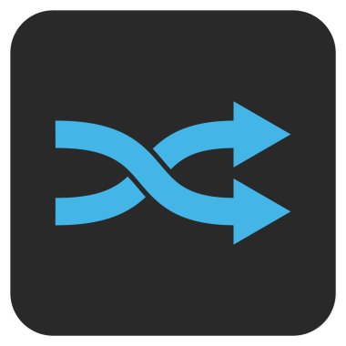 Shuffle oklar sağ düz vektör simgesi kare