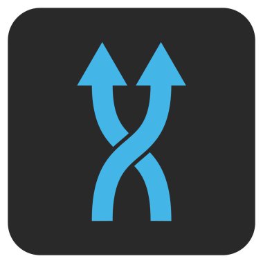 Düz kare vektör simge yukarı okları shuffle