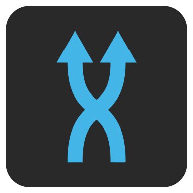 Düz kare vektör simge yukarı okları shuffle