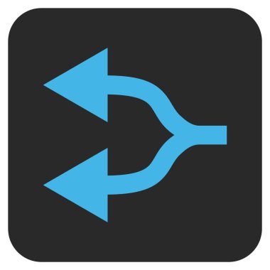 Oklar sol düz kare vektör simge bölme