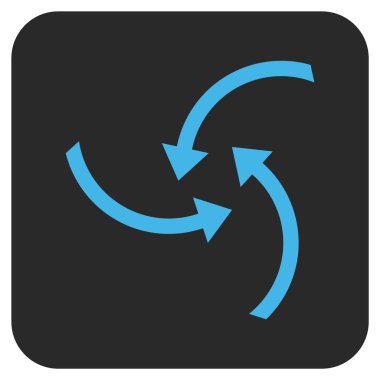 Oklar düz kare vektör simge girdap