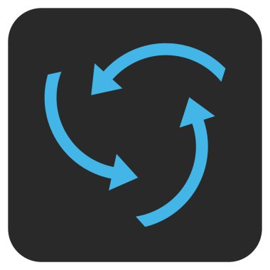 Oklar düz kare vektör simge girdap