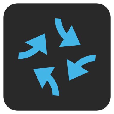 Oklar düz kare vektör simge girdap