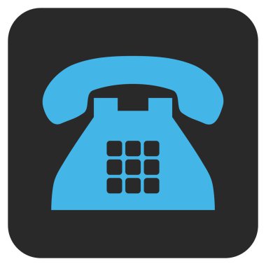 Sesi telefon düz kare vektör simgesi