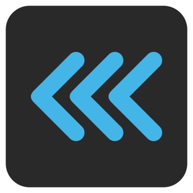 Üçlü ok ucu düz yaptı vektör simgesi kare