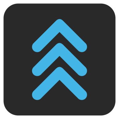 Vektör simge düz Yukarı Çift ok ucu kare