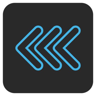 Üçlü işaretçi düz yaptı vektör simgesi kare