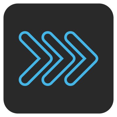 Üçlü işaretçi tam düz vektör simgesi kare