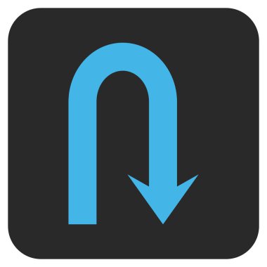 Geri düz kare vektör simge açmak