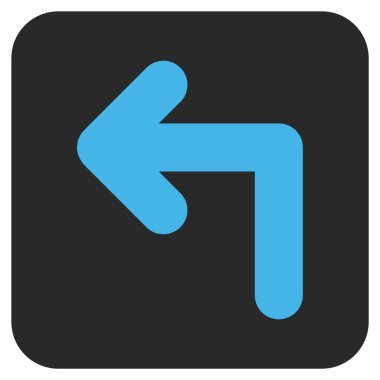 Sol düz kare vektör simge açmak