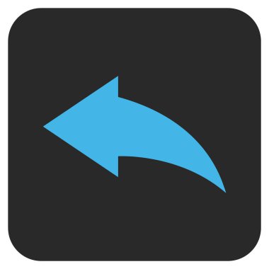 Düz kare vektör simgesi geri al