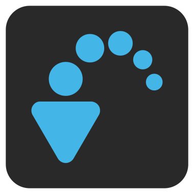 Düz kare vektör simgesi geri al