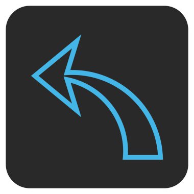 Düz kare vektör simgesi geri al