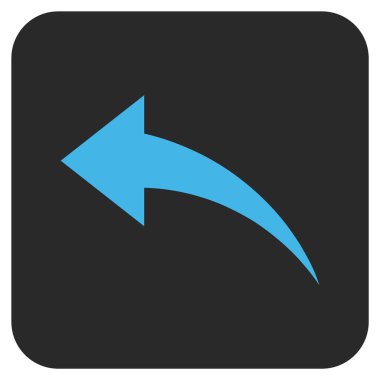 Düz kare vektör simgesi geri al