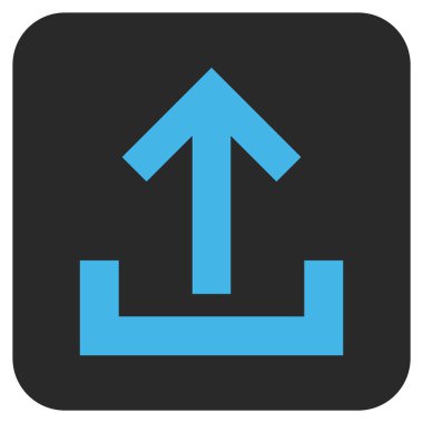 Düz kare vektör simge yüklemek