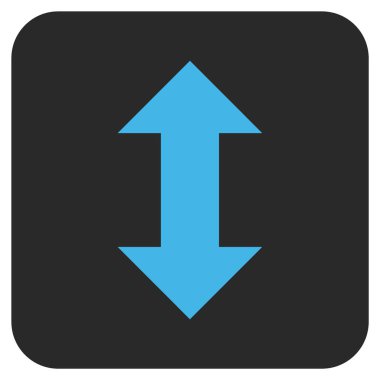 Dikey Exchange oklar düz kare vektör simgesi