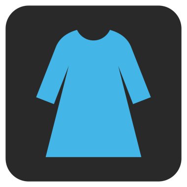Kadın elbise düz kare vektör simgesi