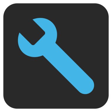 İngiliz anahtarı düz kare vektör simgesi