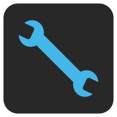 İngiliz anahtarı düz kare vektör simgesi