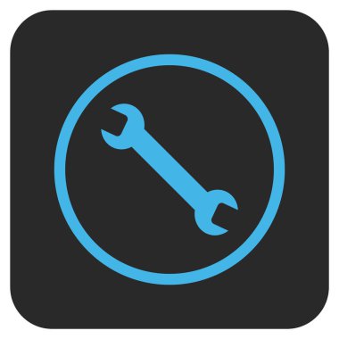 İngiliz anahtarı düz kare vektör simgesi