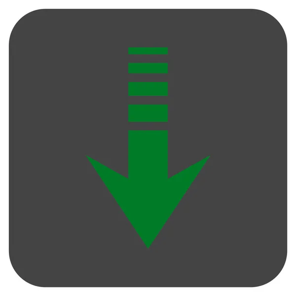 Enviar abajo plano cuadrado Vector icono — Archivo Imágenes Vectoriales